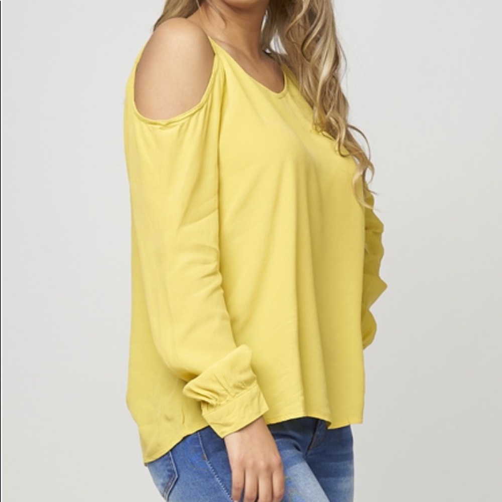 Long Sleeve Cold Shoulder Blouse